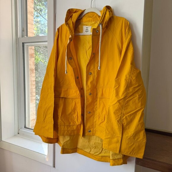 New Free People We The Free Seafarer Raincoat Jacket Waterproof in Yellow XS - Picture 4 of 12